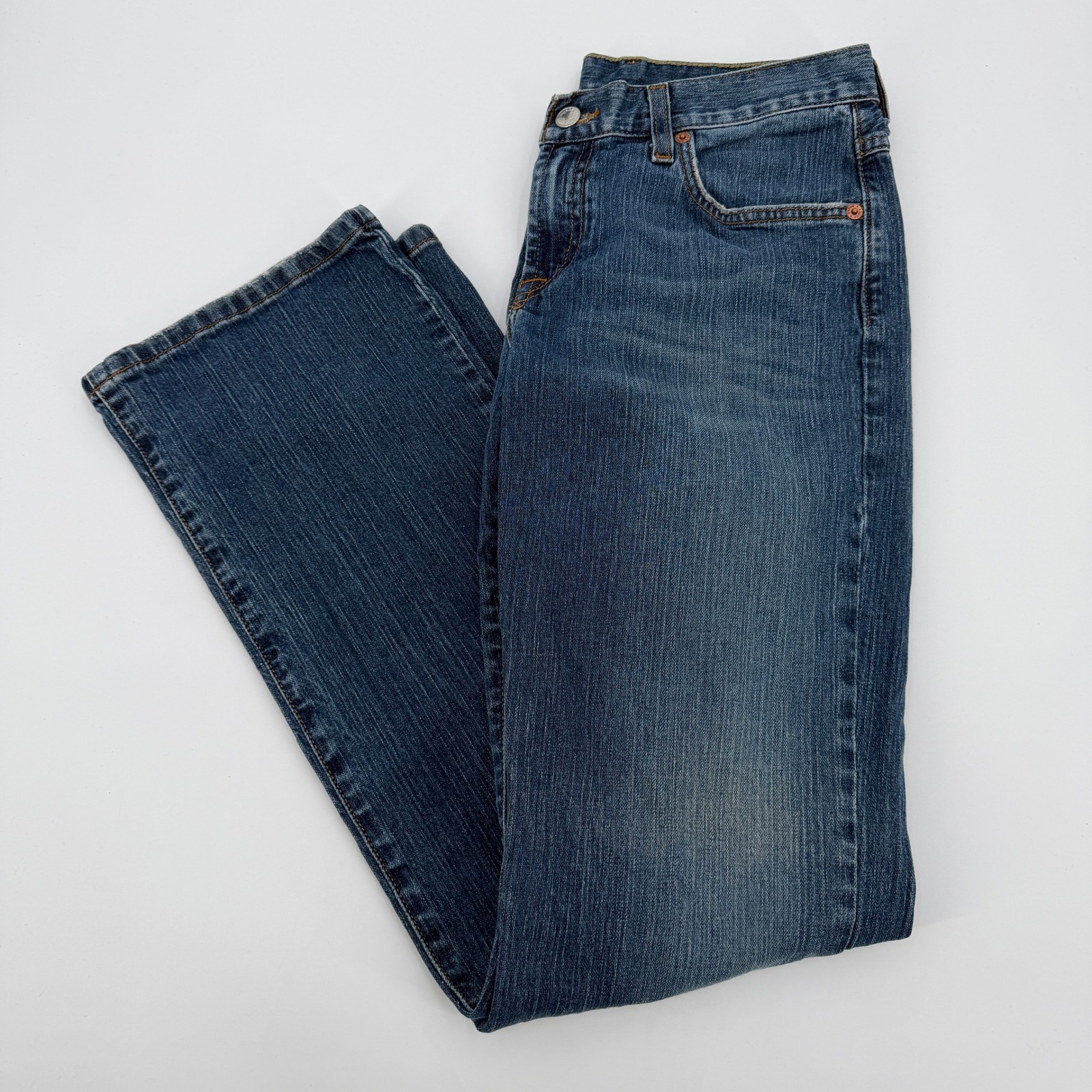 Lucky Brand Dungarees Gene Montesano Classic Fit Straight Leg Jeans Blue 0628